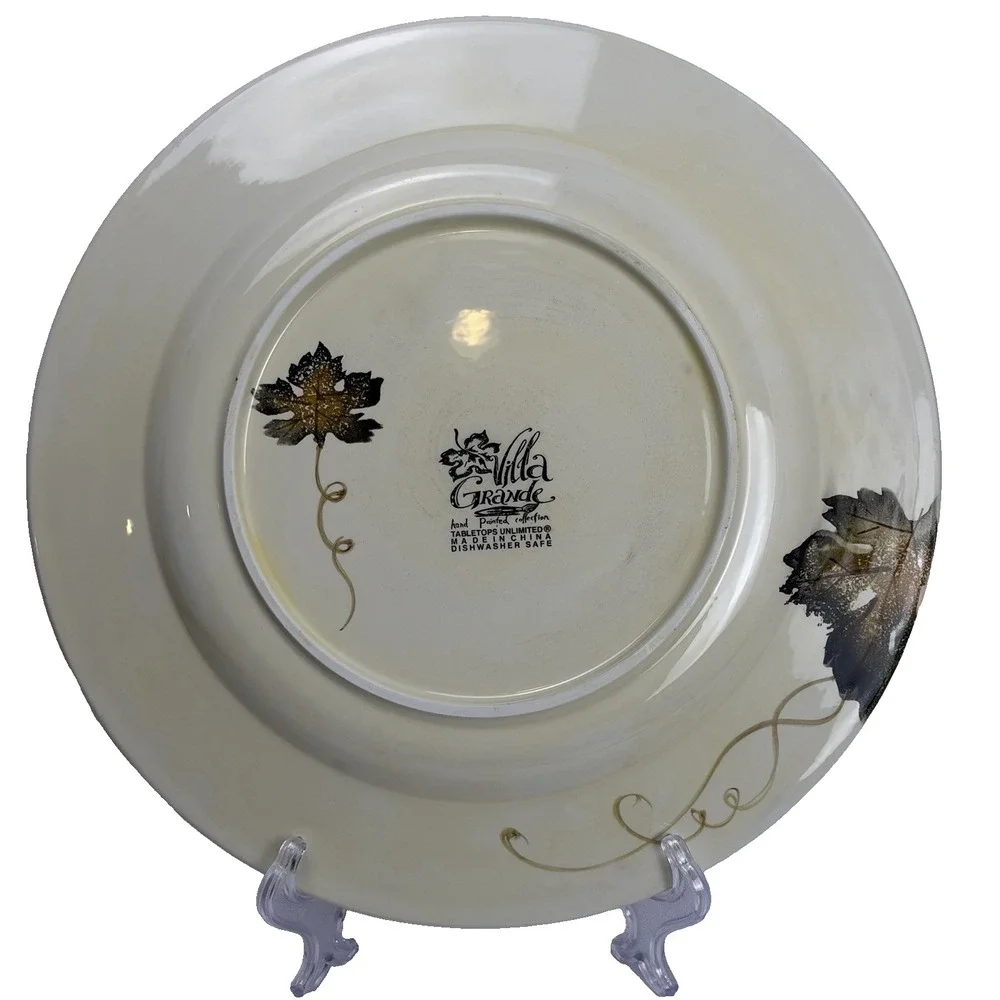 Tabletops Unlimited‎ Villa Grande 4 Hand Painted 12 1/2